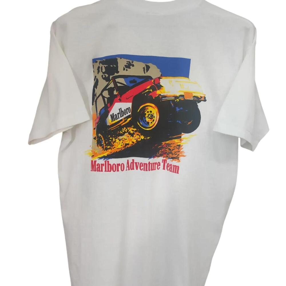 90S Marlboro T Shirt Jeep Off Road Adventure Graphic Single Stitch